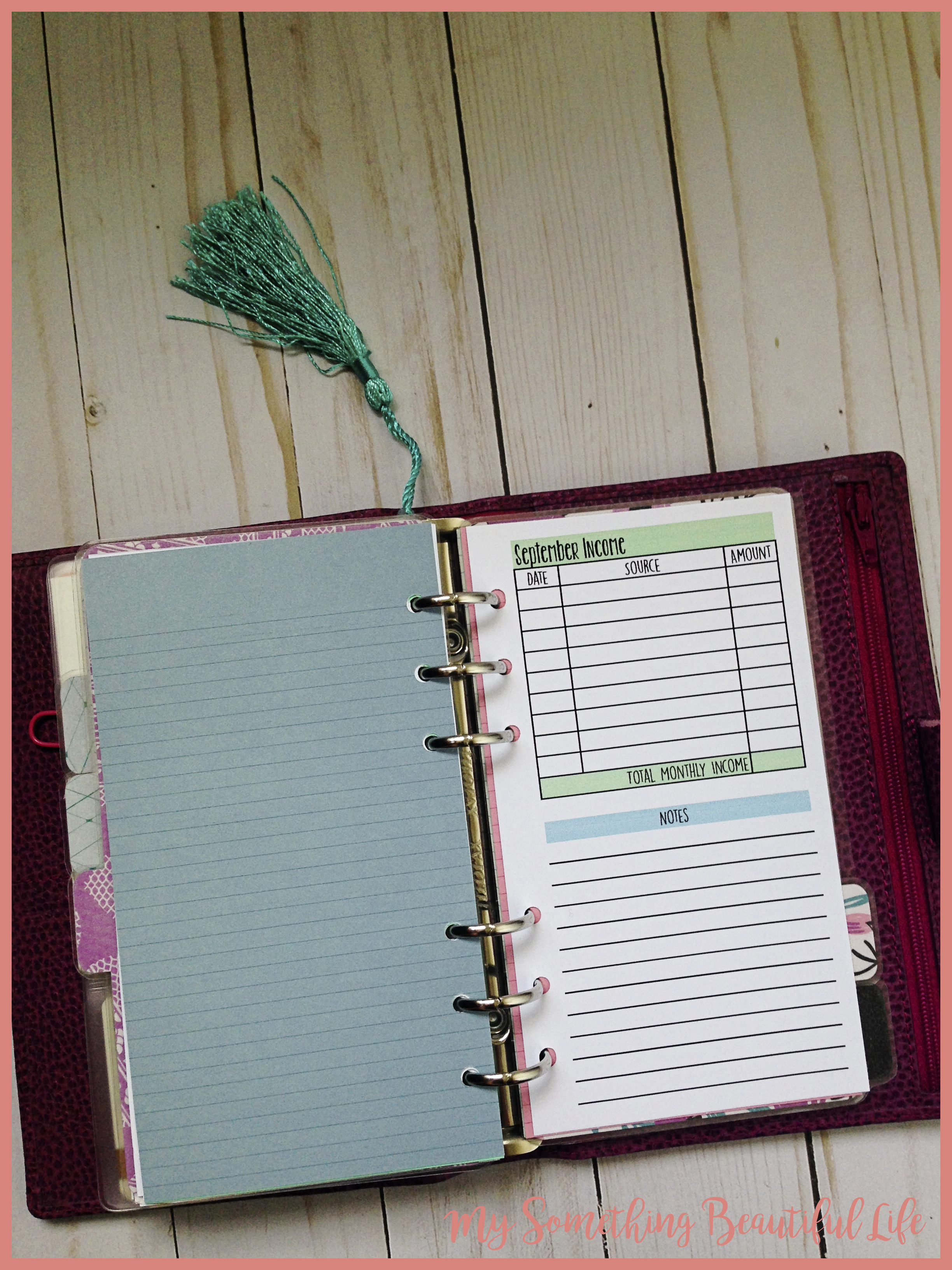 Filofax Personal Finsbury Raspberry | Wallet | Finance Planner | My Something Beautiful Life