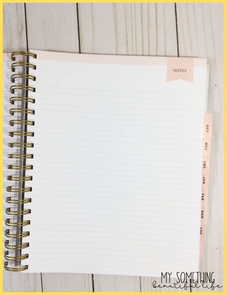 notes page in day designer