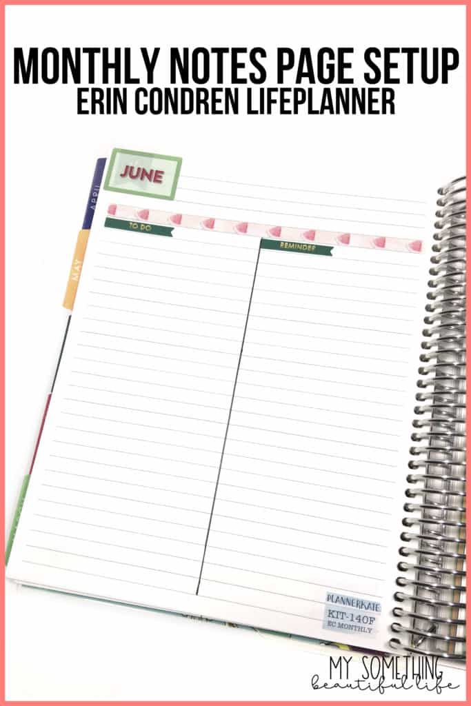 June 2019 Plan With Me in my Erin Condren Life Planner using a monthly sticker kit from Planner Kate! #plannerstickers #planwithme #erincondren #ecsquad #eclp