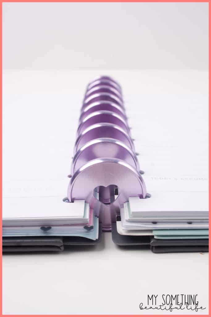 Happy Planner discs on my inkWELL Press Daily Planner #inkwellpress #dailyplanner #plannersetup