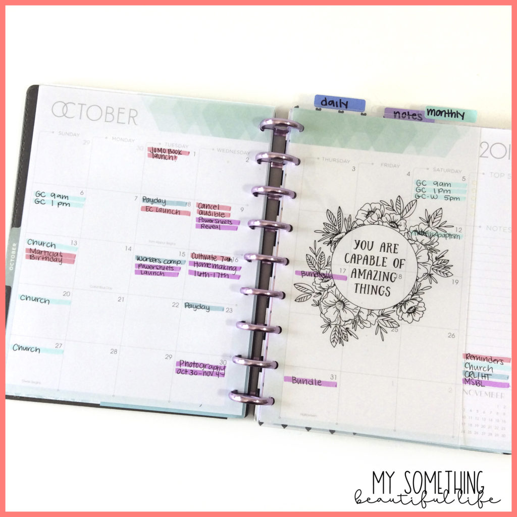 How I setup my 2019 InkWell Press Daily Planner with the disc system. #inkwellpress #dailyplanner #plannersetup
