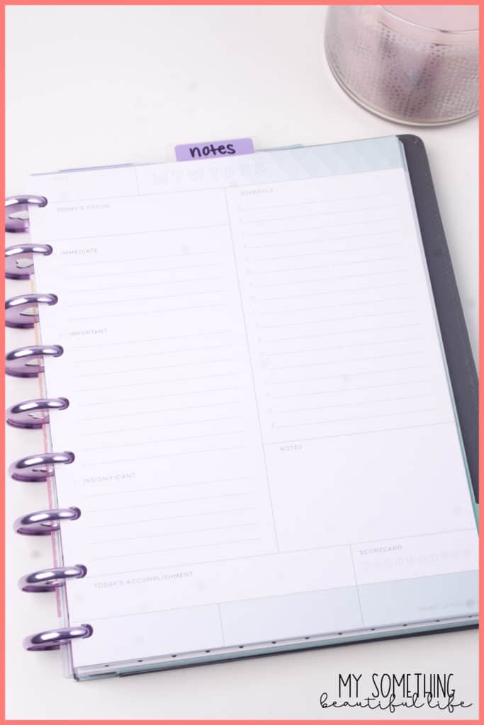 How I setup my 2019 InkWell Press Daily Planner with the disc system. #inkwellpress #dailyplanner #plannersetup