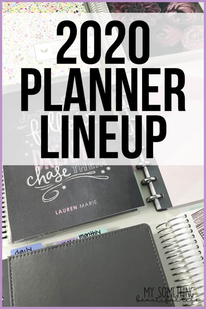 2020 Planner Lineup - for 2020 I'm using multiple planners to organize my life. Planners include the Erin Condren LifePlanner, inkWELL Press, Powersheets, and Purple Trail. #2020plannerlineup #erincondren #inkwellpress #plannerlineup #2020planner