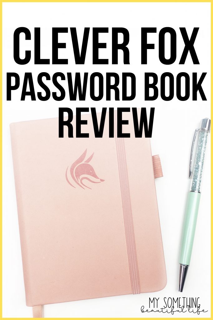 Organize your passwords and login information with the password book from Clever Fox! #organizationhack