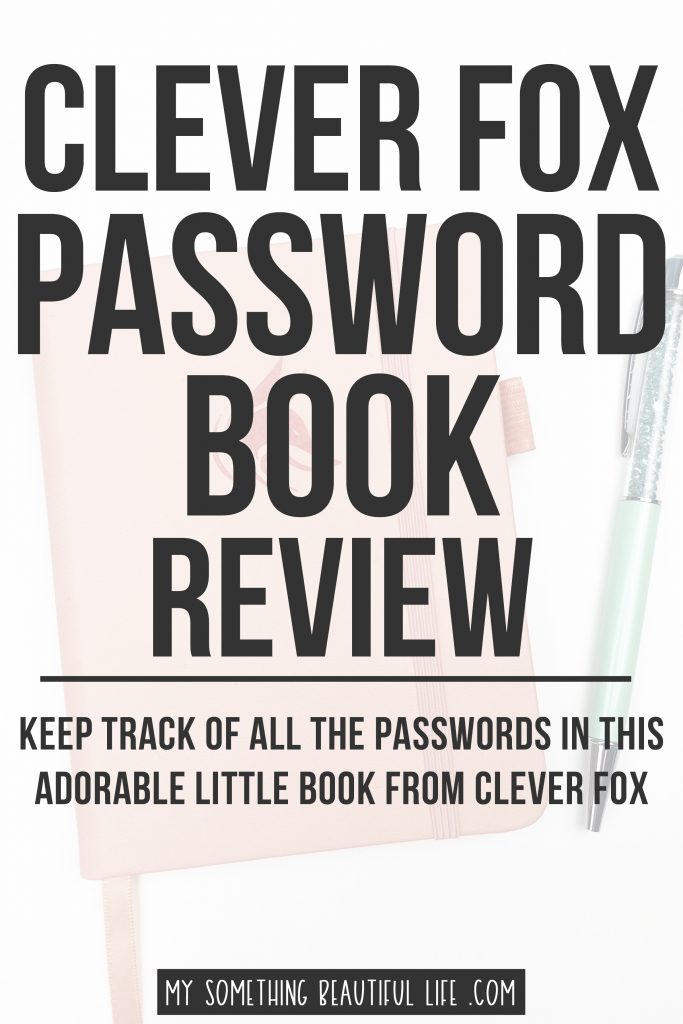 Organize your passwords and login information with the password book from Clever Fox! #organizationhack