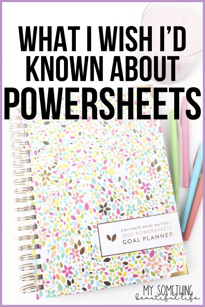 What I wish I'd known about Powersheet Goal Planner and how I'm setting my goals differently in 2021 #powersheets #goalplanner #cultivatewhatmatters