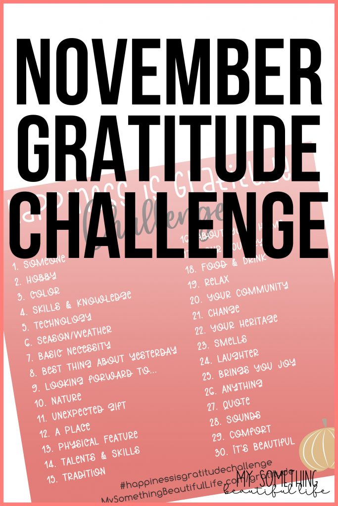 Find more happiness with this 30 gratitude challenge. #happiness #gratitudechallenge #30daychallenge
