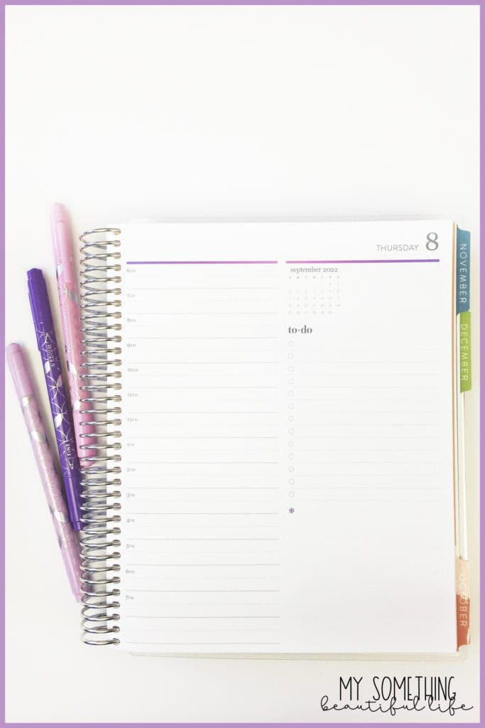 Erin Condren Daily Duo Planner with three markers