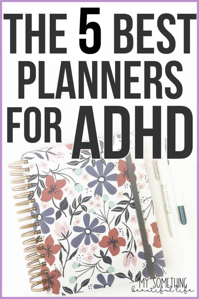 text: The 5 Best Planners for ADHD" with image of MäksēLife Planner
